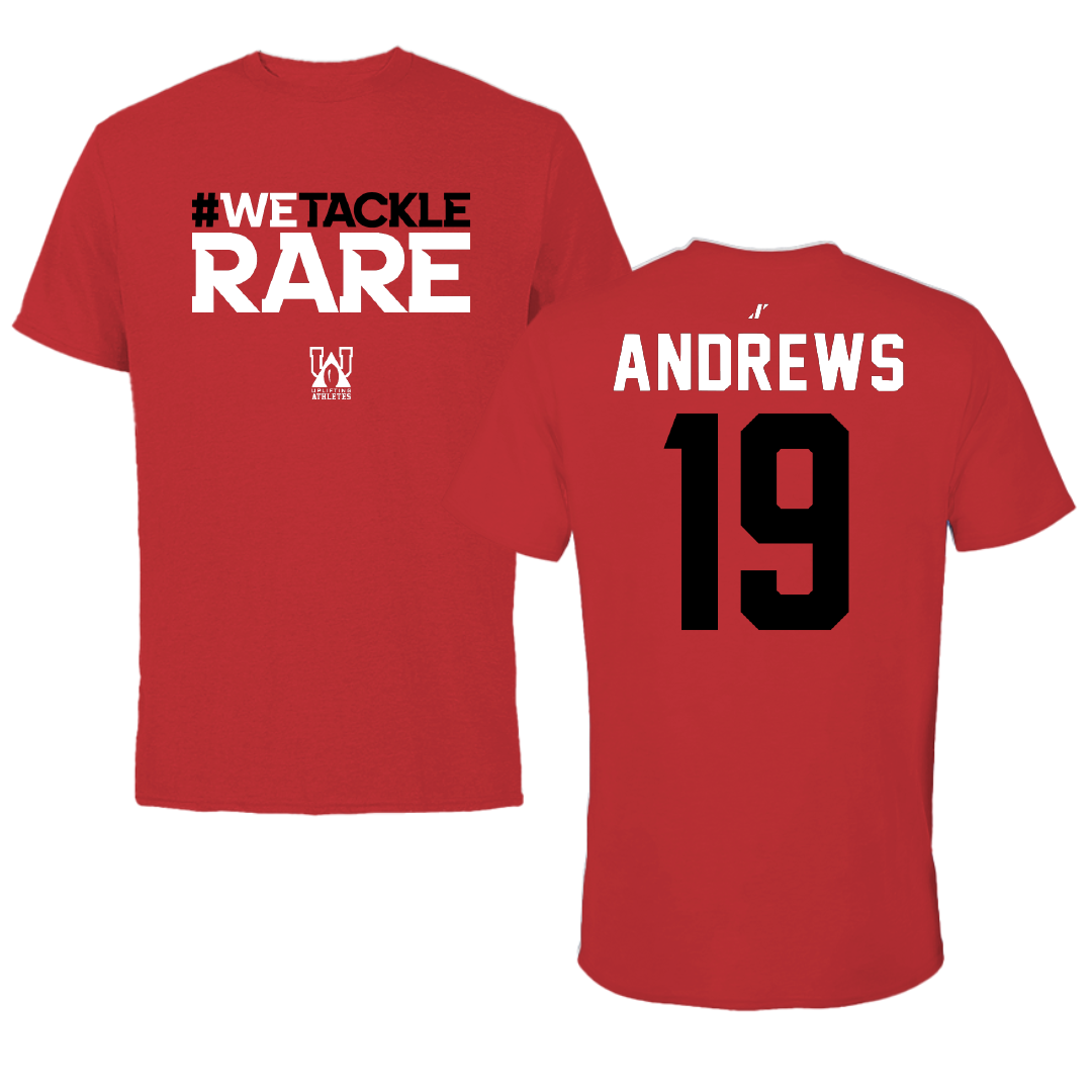 North Carolina State University Baseball Red Uplifting Athletes Performance Tee - #19 Heath Andrews