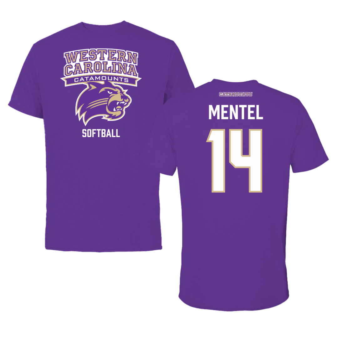 Western Carolina University Softball Purple Performance Tee - #14 Mattie Mentel