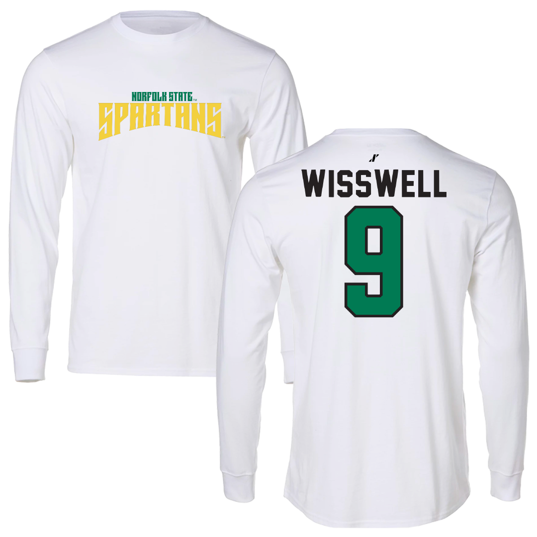 Norfolk State University Softball White Classic Long Sleeve - #9 Leah Wisswell