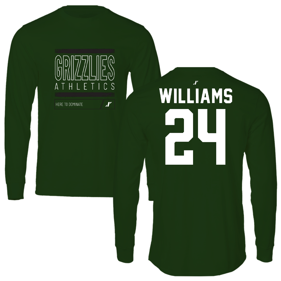Adams State University Football Forest Green Dominate Long Sleeve - #24 Christopher Williams