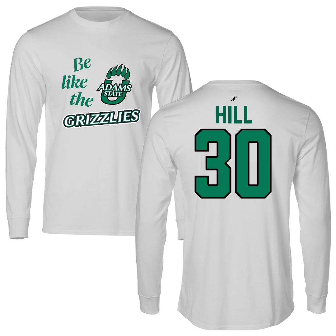 Adams State University Basketball Light Gray Be Like Us Long Sleeve - #30 Taejhuan Hill