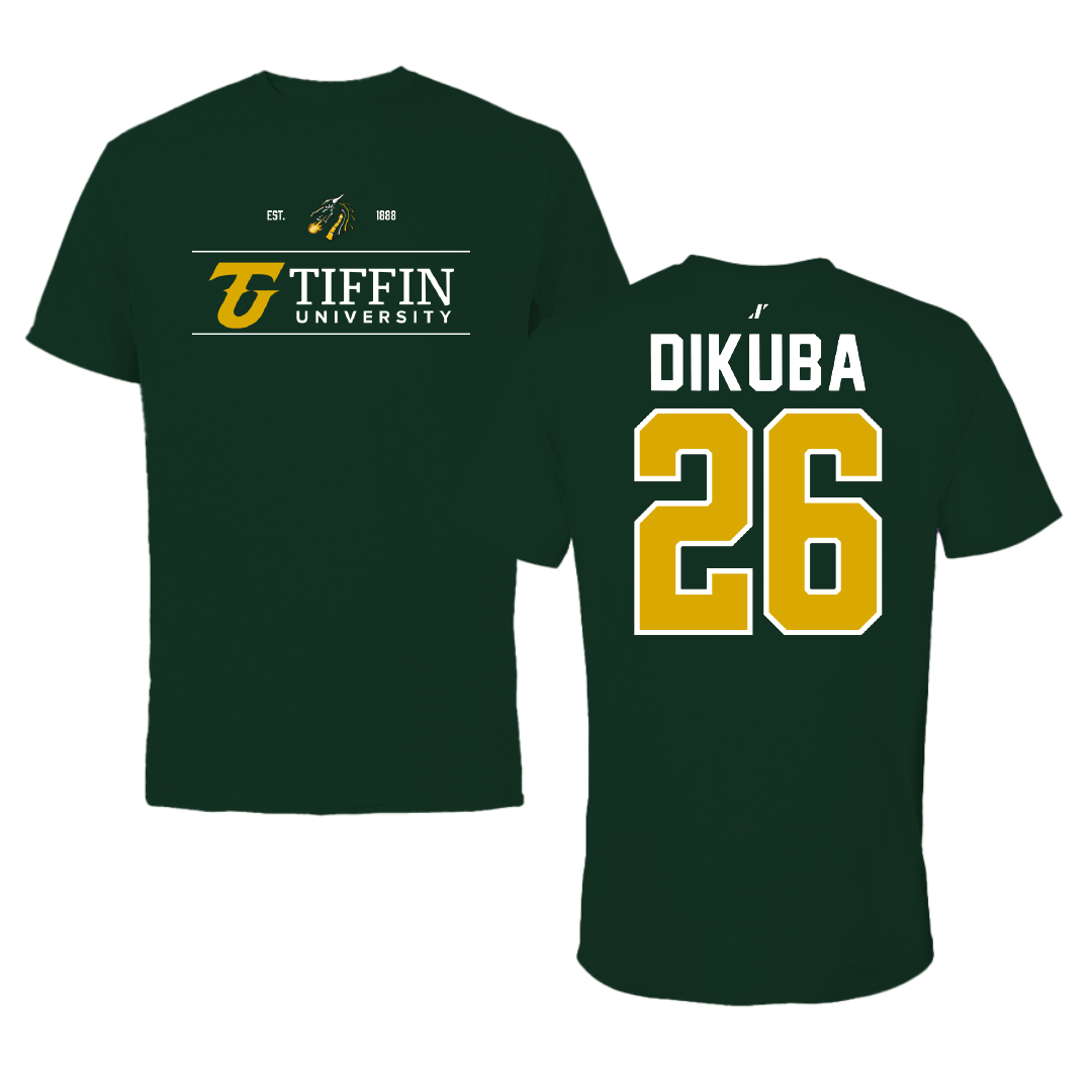 Tiffin University Soccer Forest Green General Tee - #26 Kian Dikuba