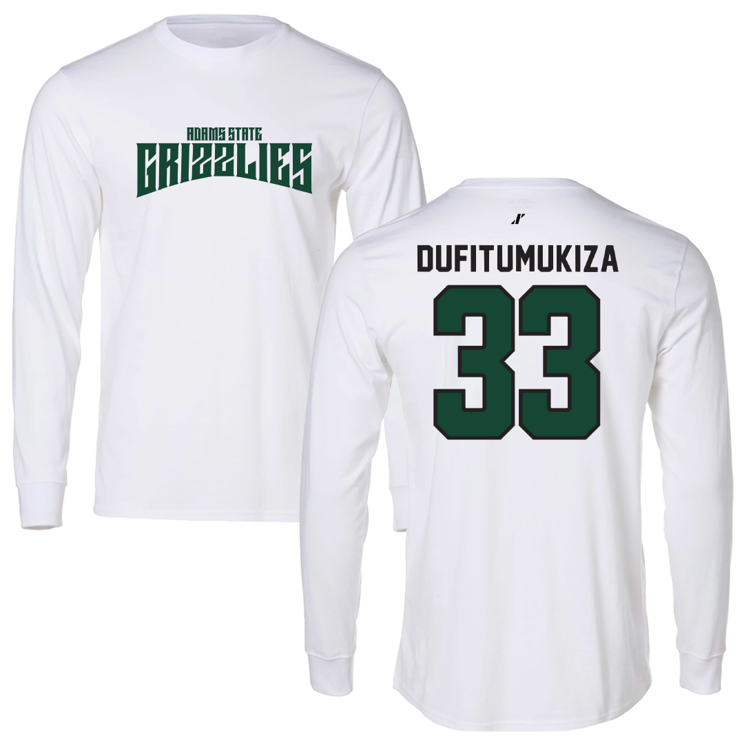 Adams State University Soccer White Classic Performance Long Sleeve - #33 Frank Angelo Dufitumukiza