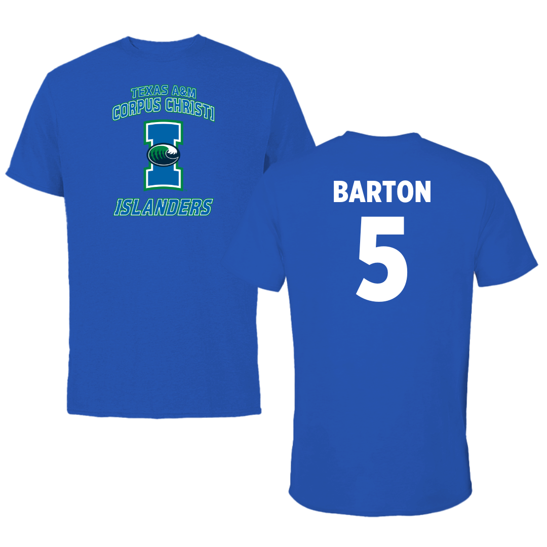 Texas A&M University-Corpus Christi Soccer Blue Islanders Tee - #5 Emmie Barton