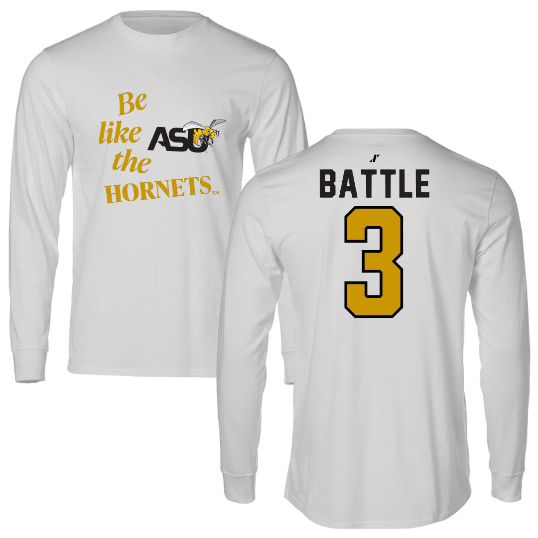 Alabama State University Volleyball Light Gray Be Like Us Long Sleeve - #3 Norielle Battle