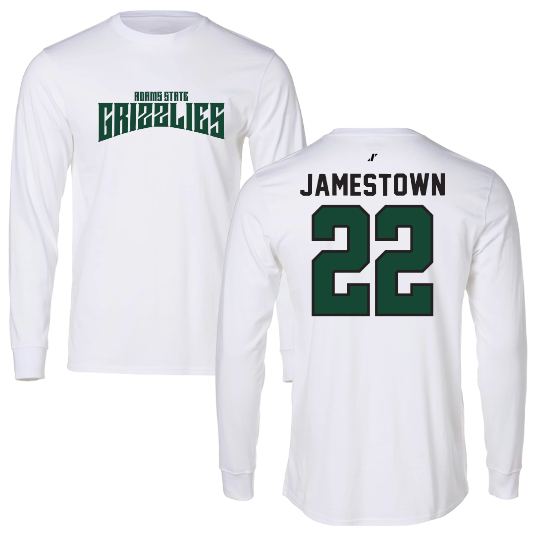 Adams State University Basketball White Classic Performance Long Sleeve - #22 Tajaun Jamestown