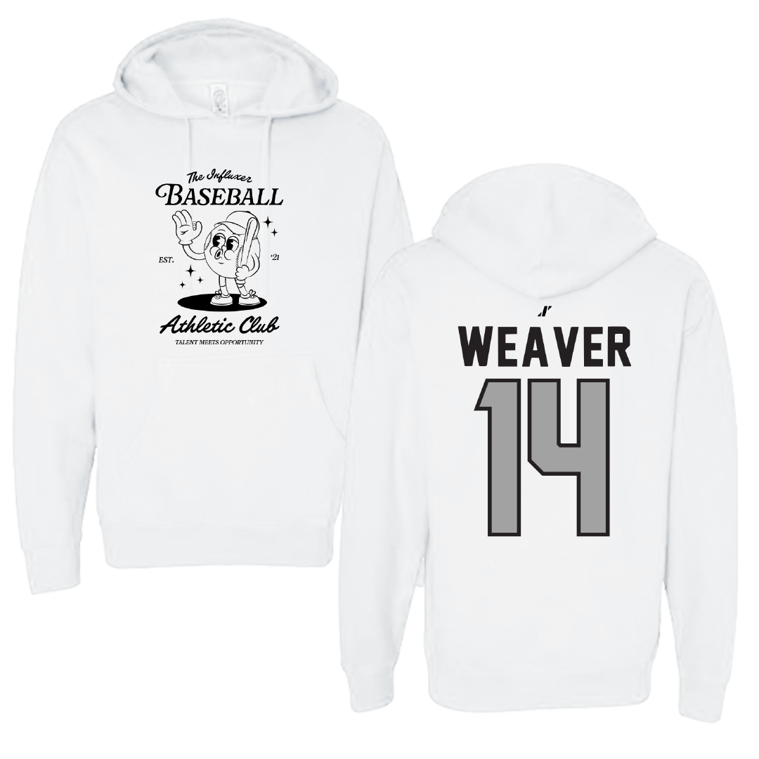 Baseball White Influxer Athletic Club Hoodie - #14 Jacob Weaver