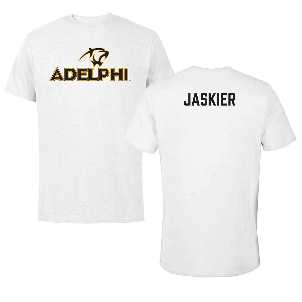 Adelphi University Golf White Tee - Lauren Jaskier