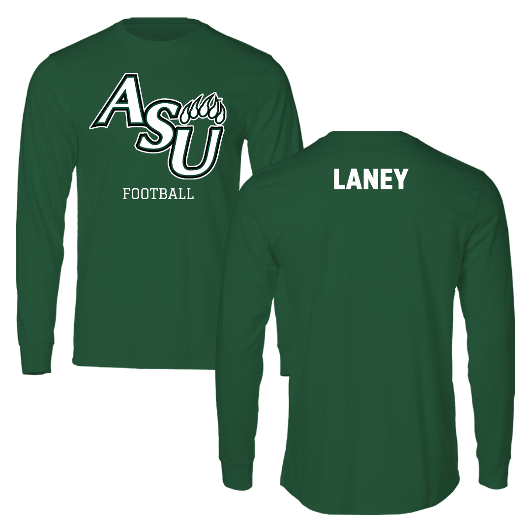 Adams State University Football Forest Green Block Performance Long Sleeve - Daniel Laney