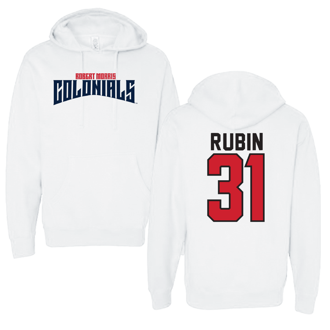 Robert Morris University Ice Hockey White Classic Hoodie - #31 Liv Rubin
