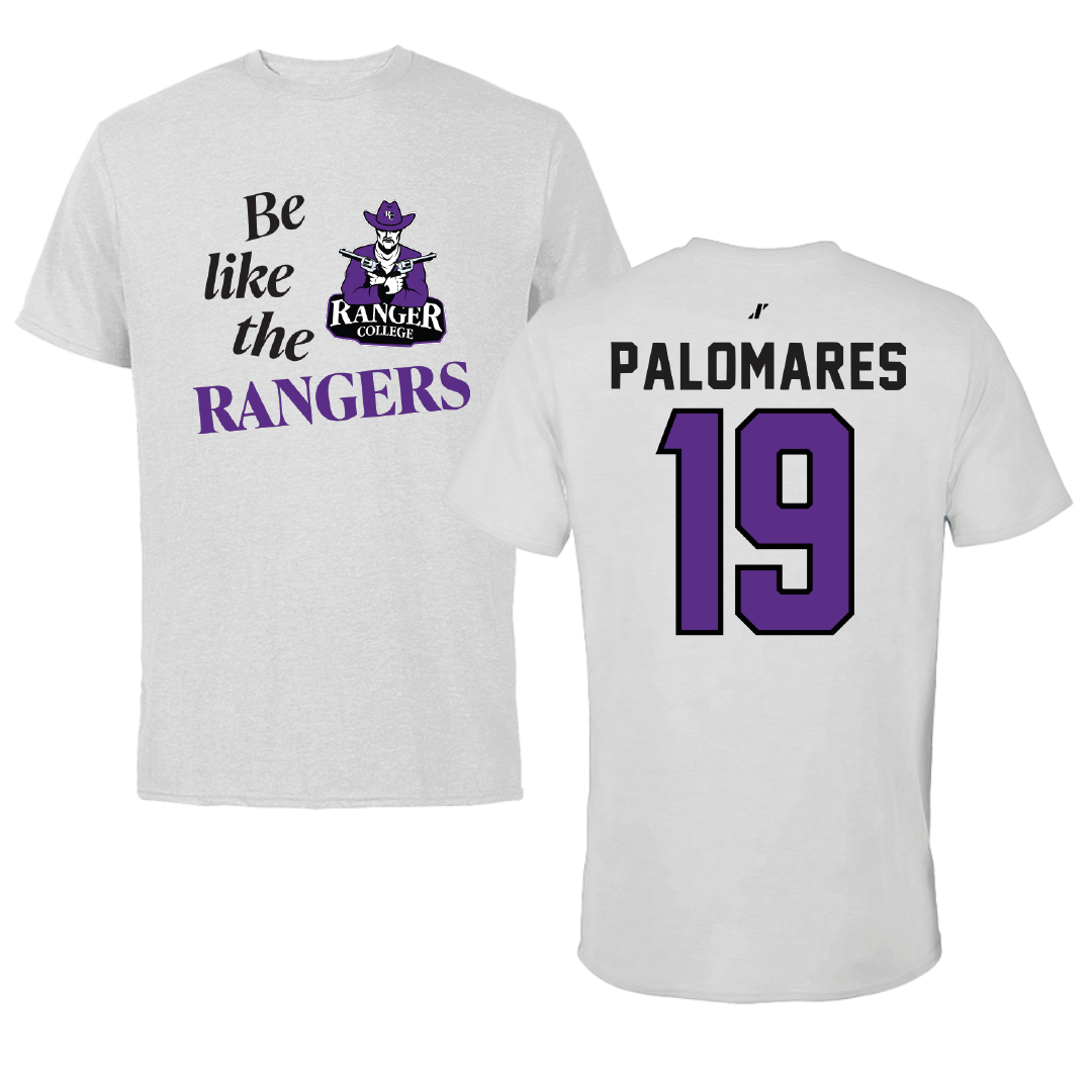 Ranger College Softball Light Gray Be Like Us Performance Tee - #19 Laura Palomares
