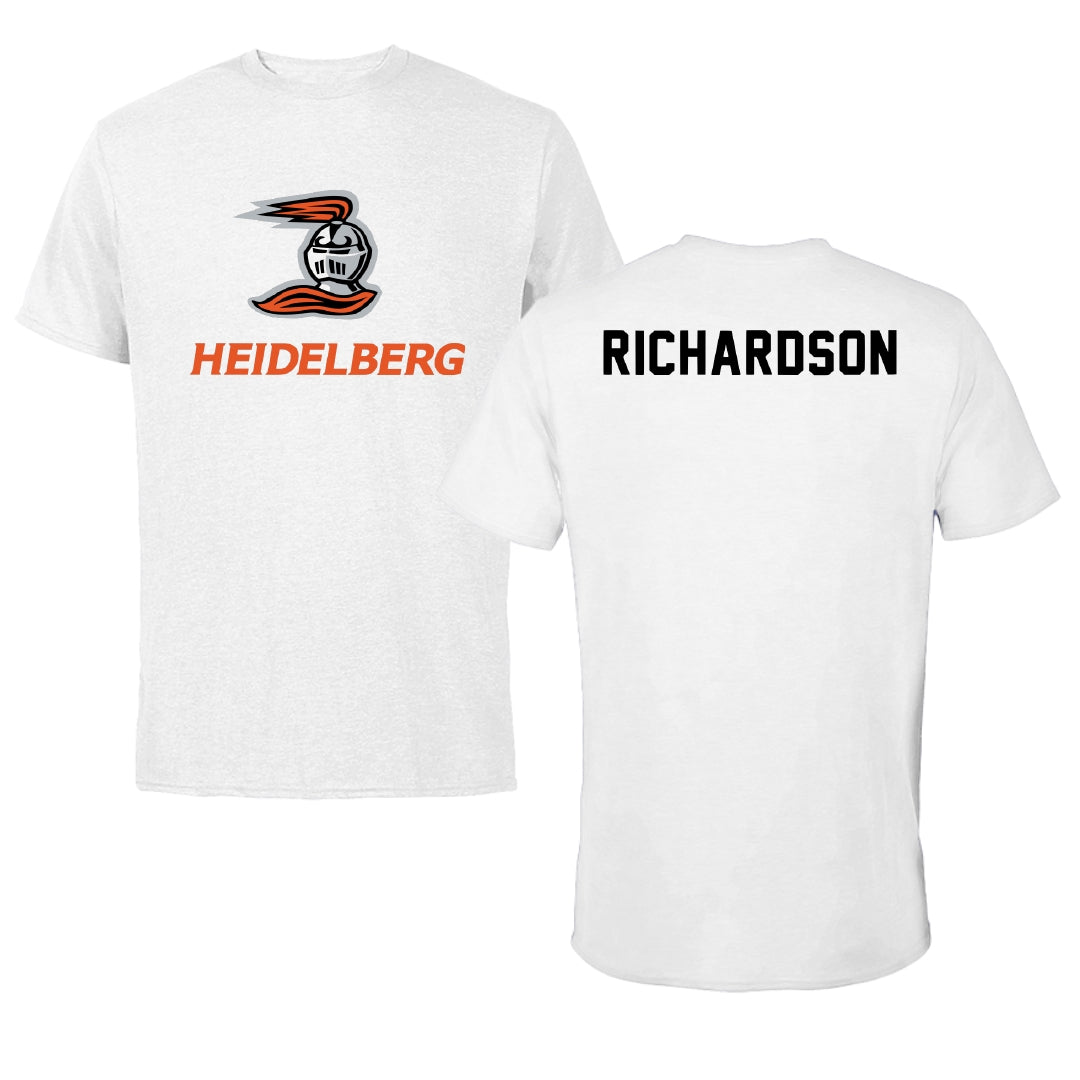 Heidelberg University Wrestling White Performance Tee - Travis Richardson