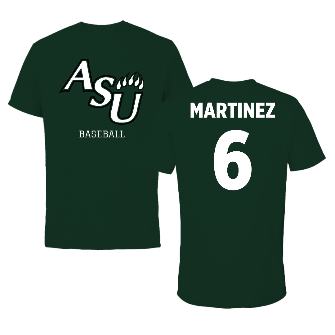 Adams State University Baseball Green Tee - #6 Gunner Martinez