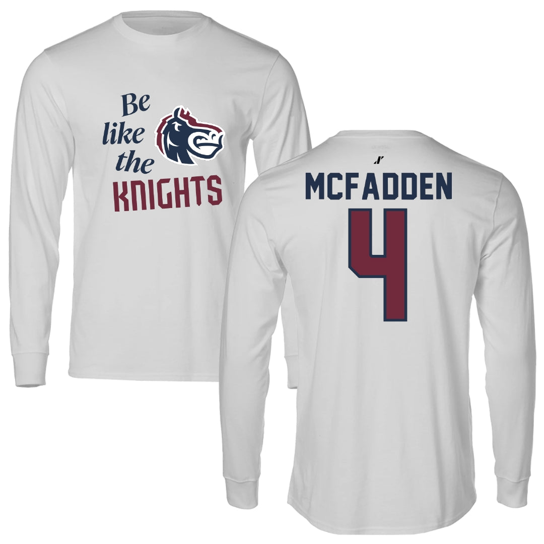 Fairleigh Dickinson University-Metropolitan Campus Volleyball Light Gray Be Like Us Long Sleeve - #4 Dylan McFadden