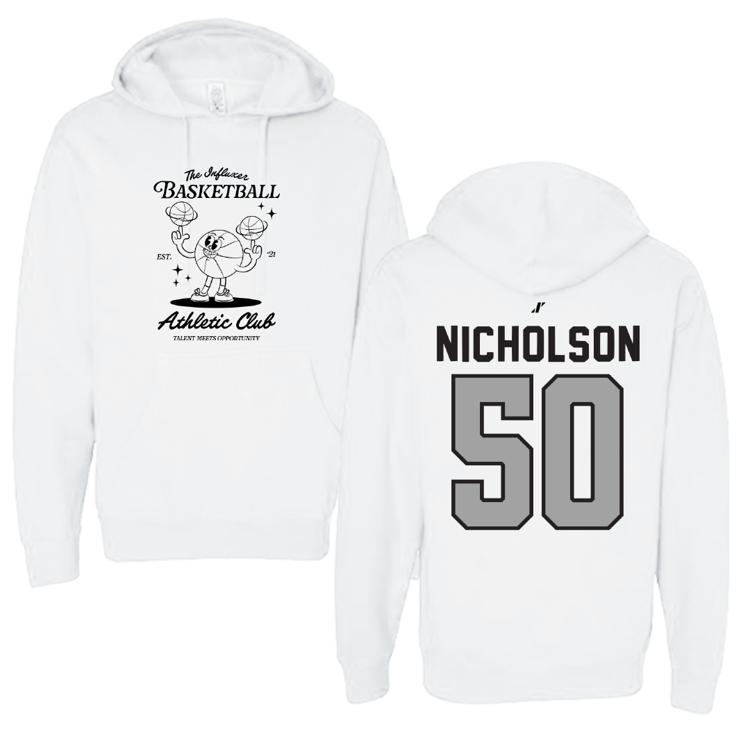 Basketball White Influxer Athletic Club Hoodie - #50 Mason Nicholson