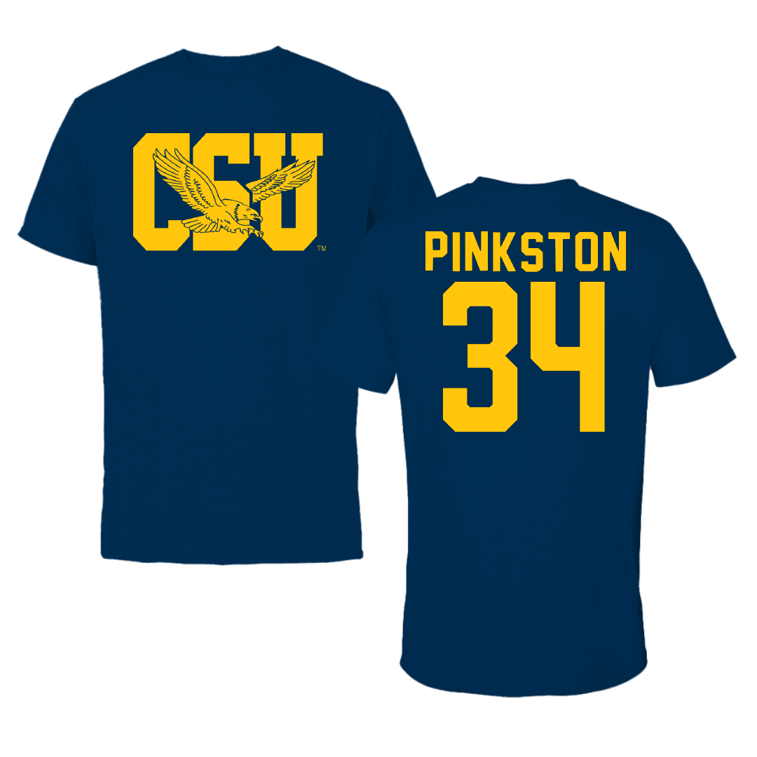 Coppin State University Softball Navy Performance Tee - #34 Paris Pinkston