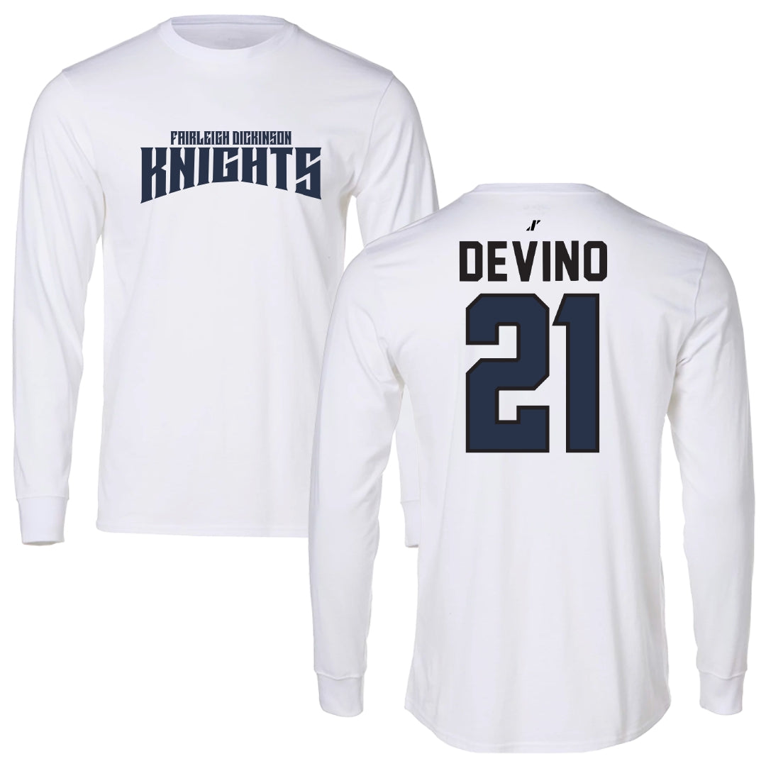 Fairleigh Dickinson University-Metropolitan Campus Lacrosse White Classic Long Sleeve - #21 Mia Devino
