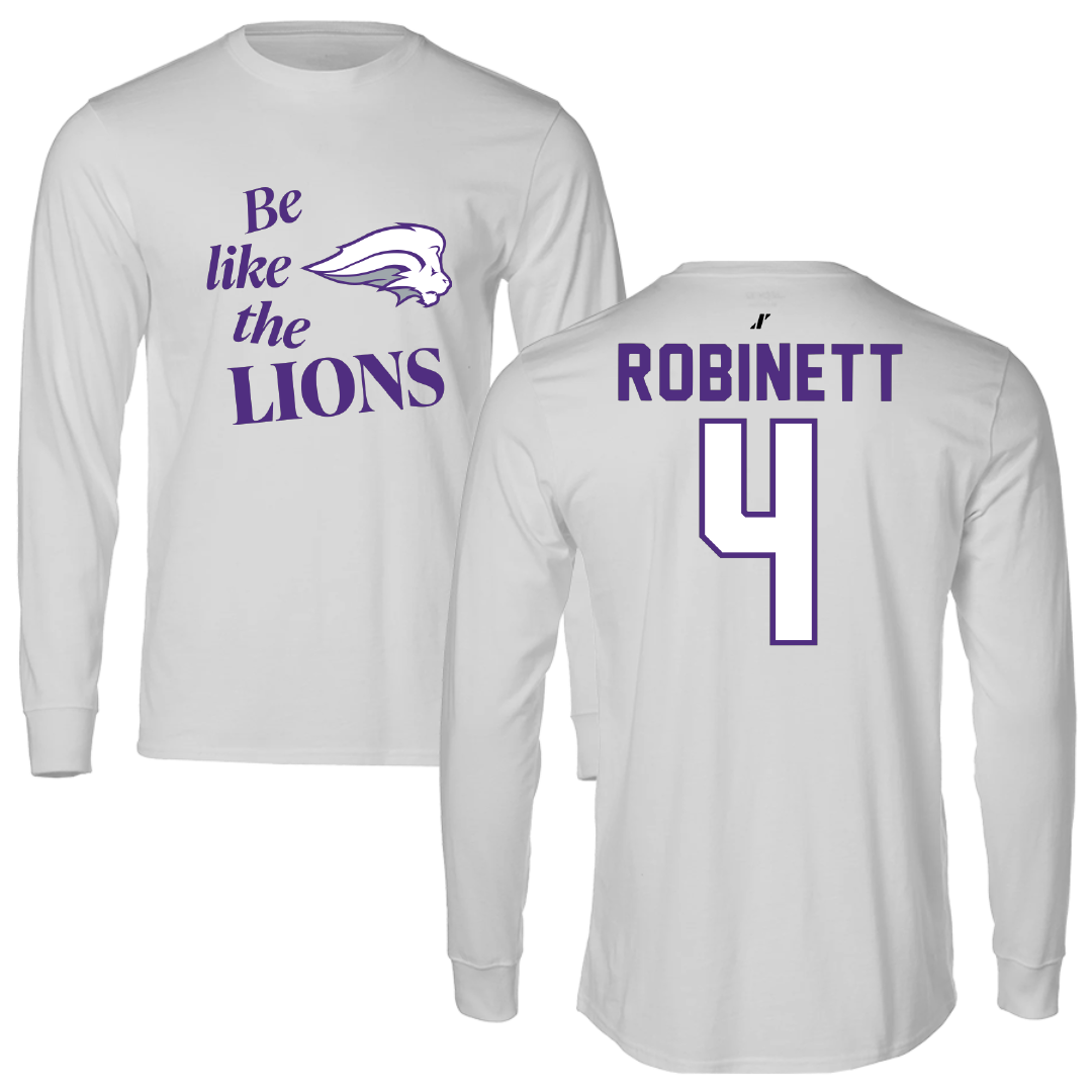 Nelson University Softball Light Gray Be Like Us Long Sleeve - #4 Anna Robinett