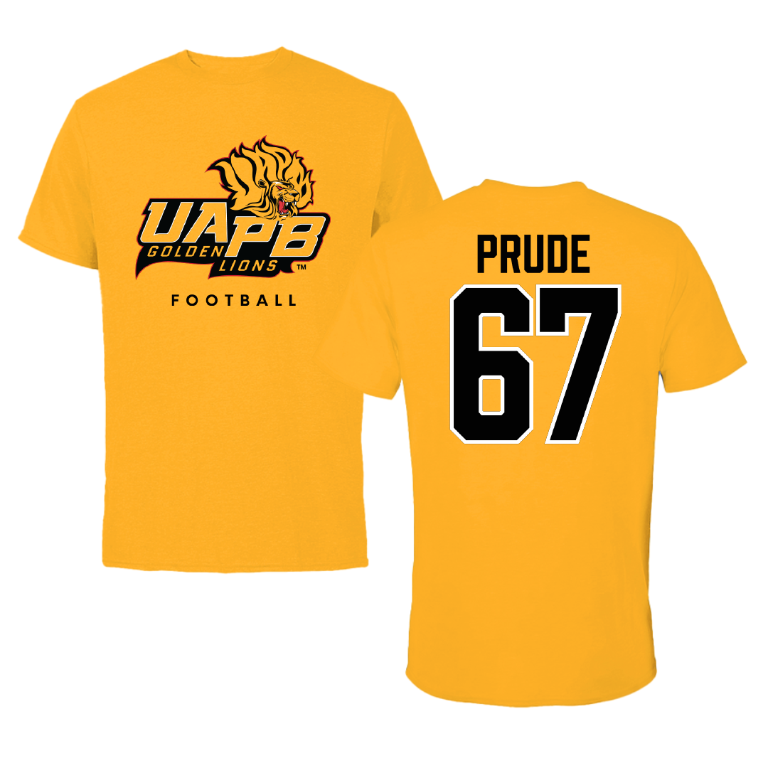 University of Arkansas-Pine Bluff Football Gold Performance Tee - #67 Marcus Prude