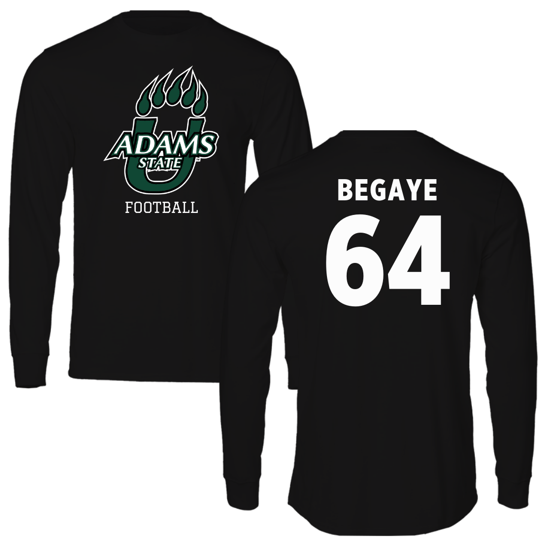 Adams State University Football Black State Long Sleeve - #64 Tillton Begaye