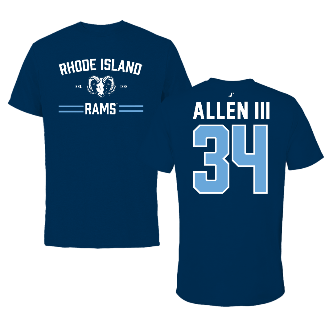 University of Rhode Island Basketball Navy General Tee - #34 Ray Allen III
