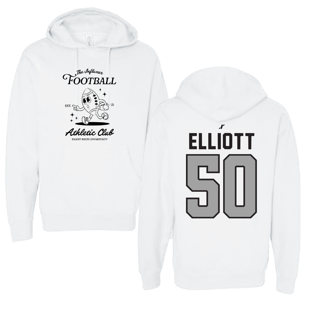 Football White Influxer Athletic Club Hoodie - #50 Drew Elliott
