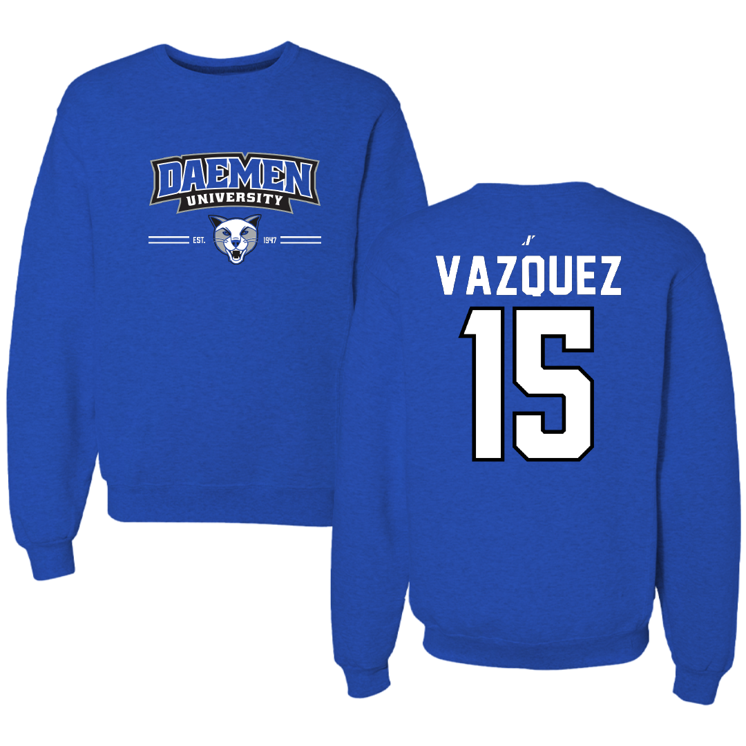 Daemen University Volleyball Blue General Crewneck - #15 Mariangelys Vazquez