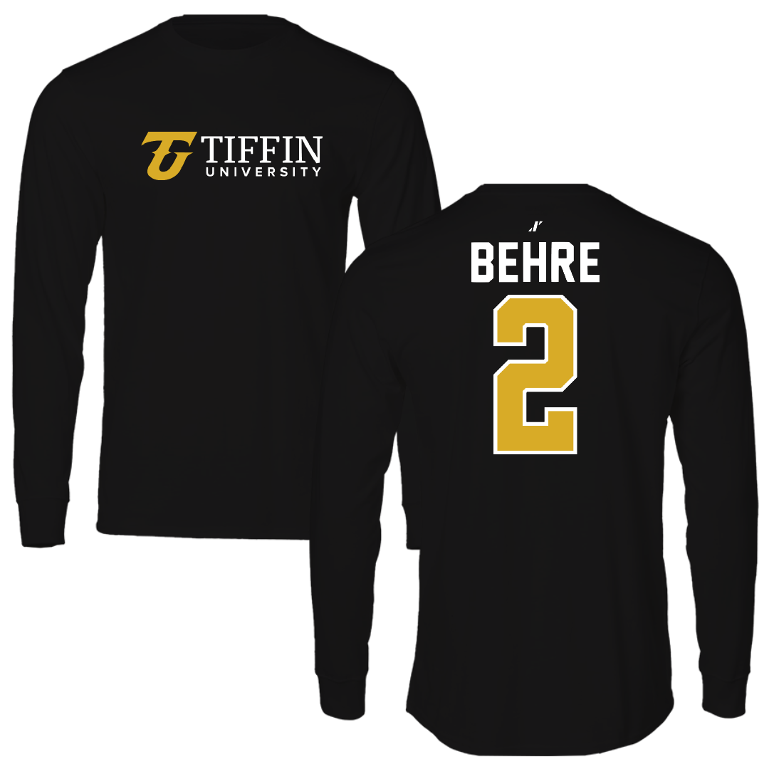Tiffin University Lacrosse Black Long Sleeve - #2 Jack Behre