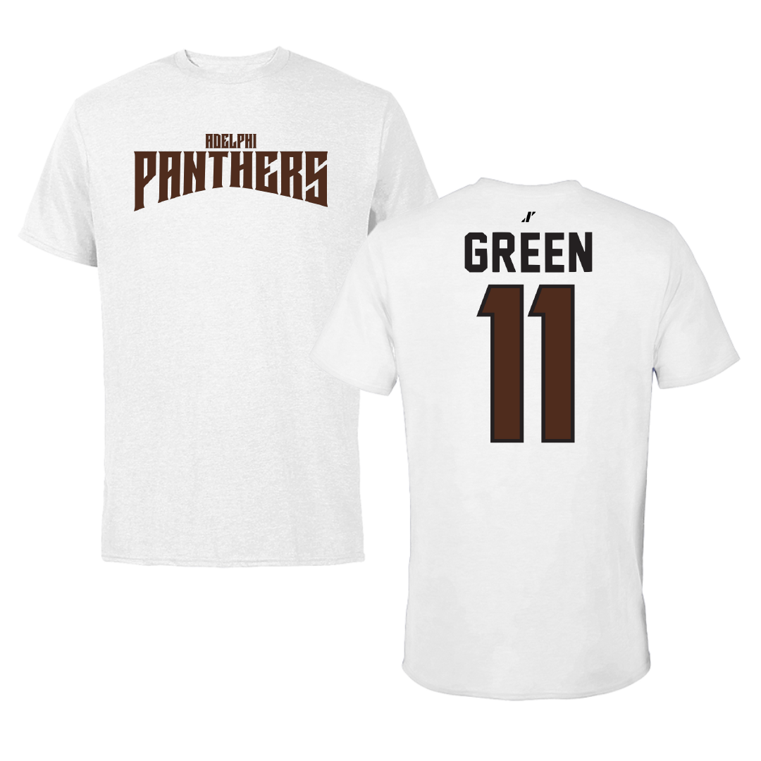 Adelphi University Lacrosse White Classic Performance Tee - #11 Aidan Green