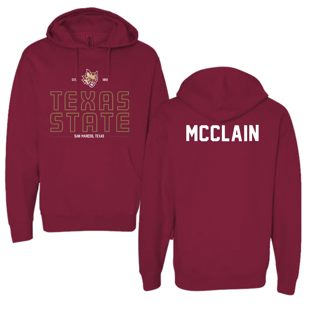 Texas State University Cheer Maroon General Hoodie - Addison McClain