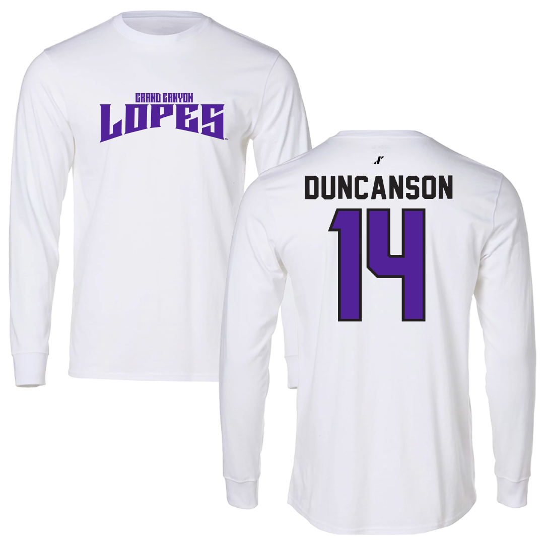 Grand Canyon University Volleyball White Classic Performance Long Sleeve - #14 Cole Duncanson