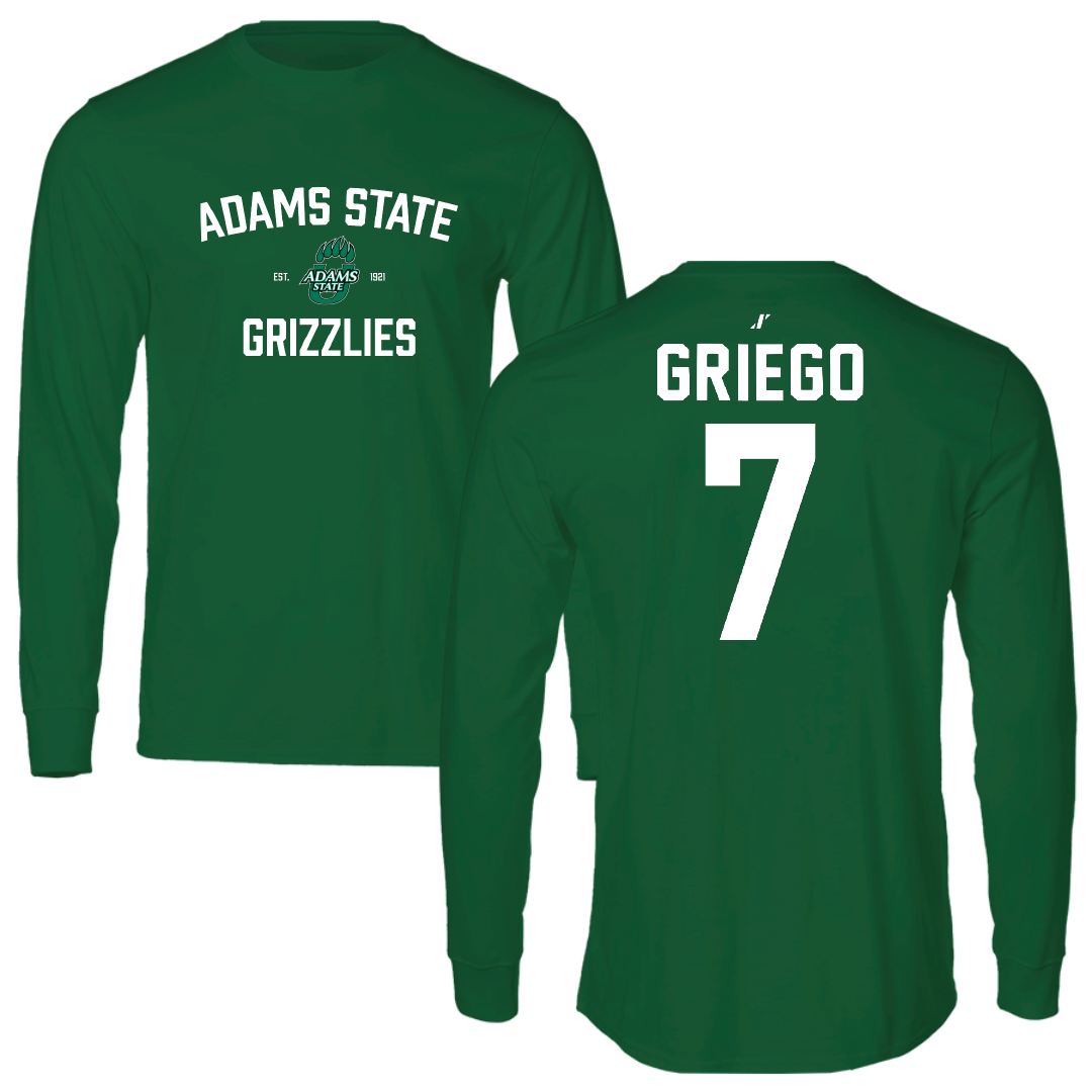 Adams State University Baseball Green General Long Sleeve - #7 Markus Griego