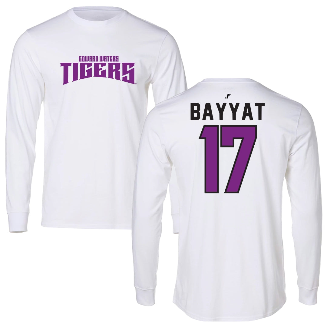 Edward Waters University Baseball White Classic Performance Long Sleeve - #17 Anthony Bayyat