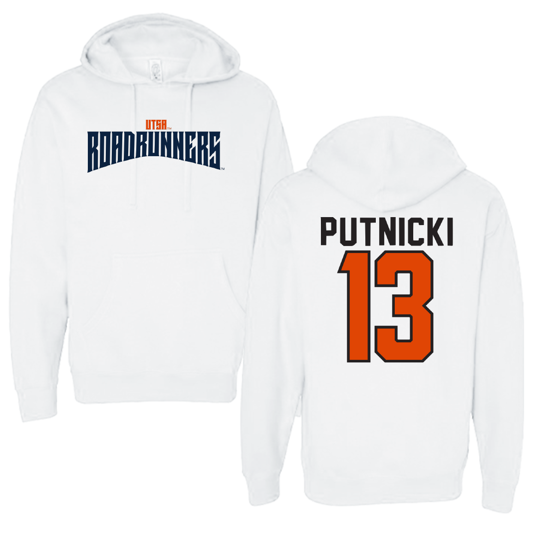 University of Texas at San Antonio Volleyball White Classic Hoodie - #13 Miranda Putnicki