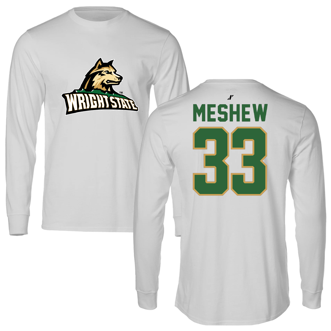 Wright State University Bowling Light Gray Performance Long Sleeve - #33 Addyson Meshew