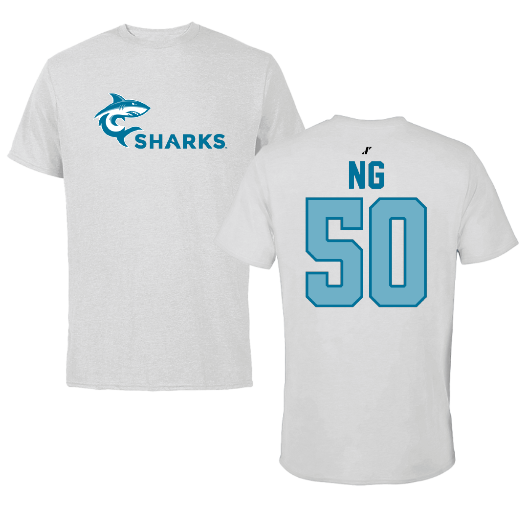 Hawaii Pacific University Basketball Light Gray Performance Tee - #50 Kordel Ng