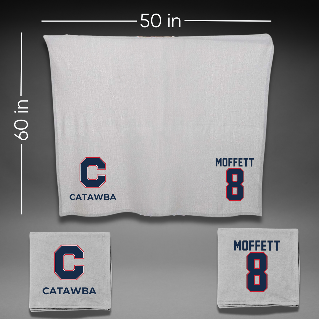 Catawba College Volleyball Gray Blanket - #8 Haley Moffett