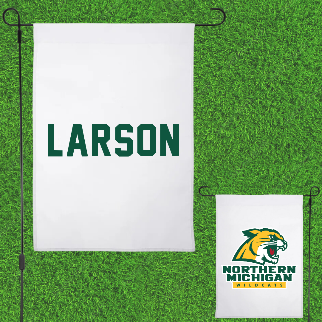 Northern Michigan University TF and XC White Garden Flag - Ahna Larson
