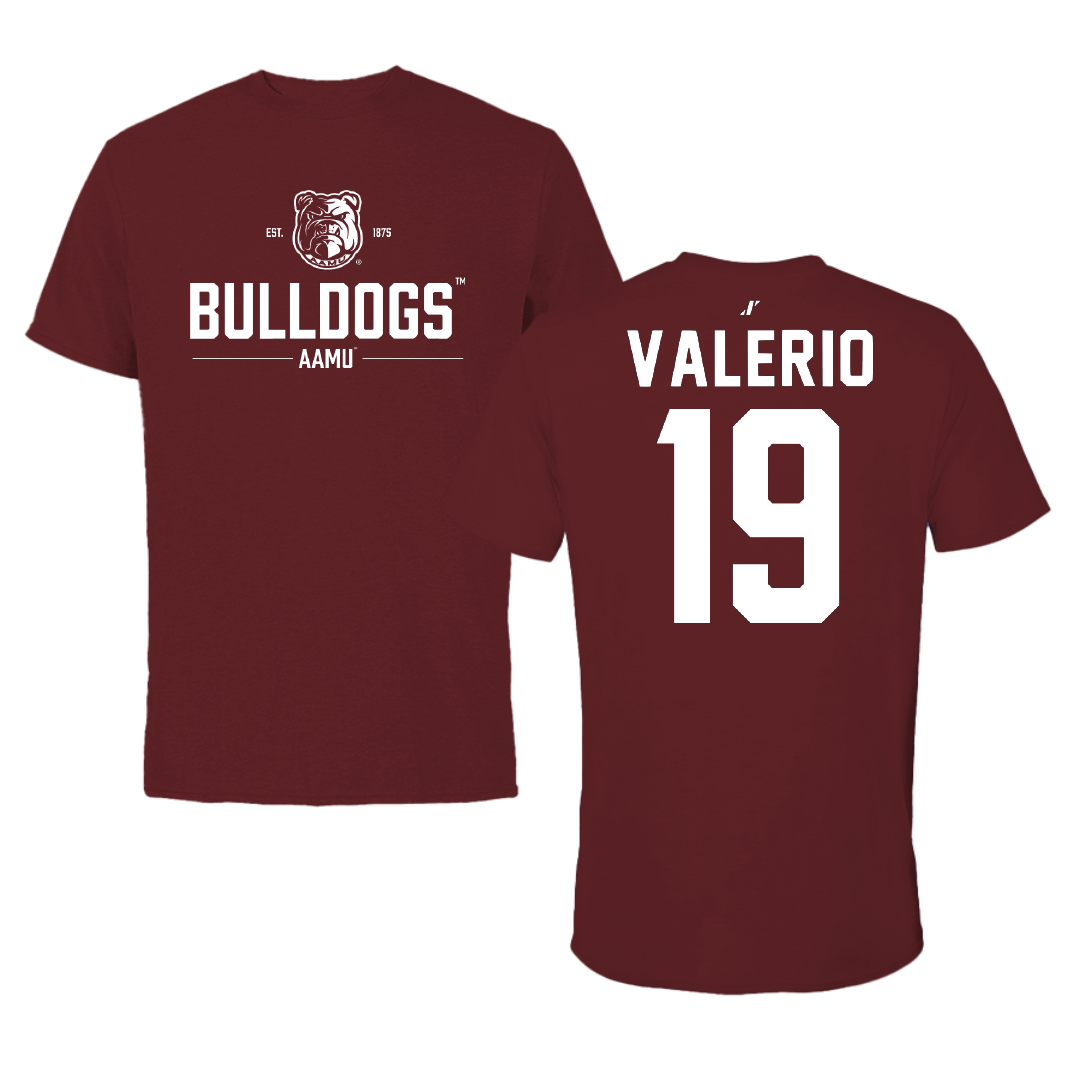 Alabama A&M University Baseball Maroon General Performance Tee - #19 Jose Valerio