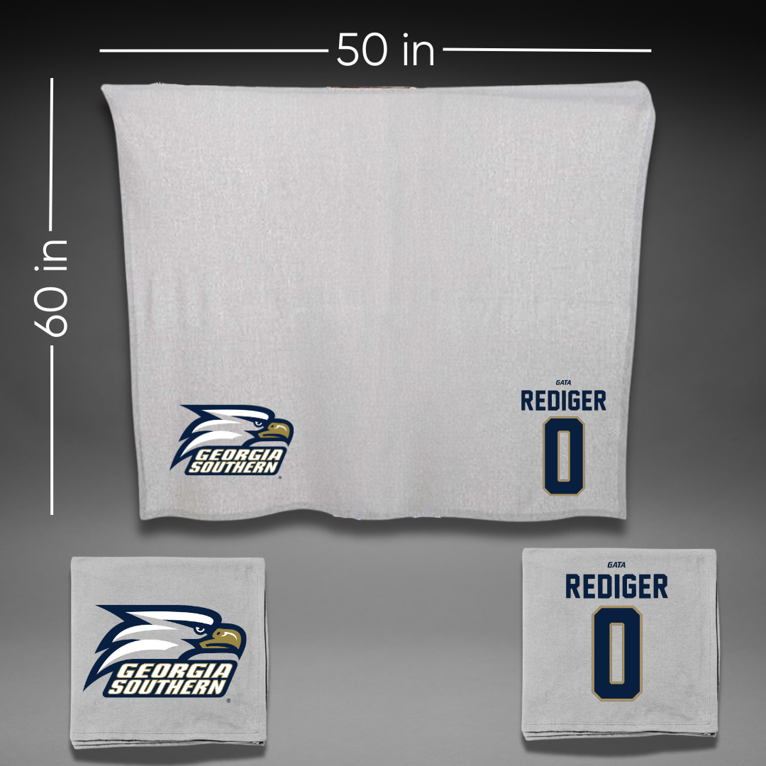 Georgia Southern University Baseball Gray Blanket - #0 J.D. Rediger