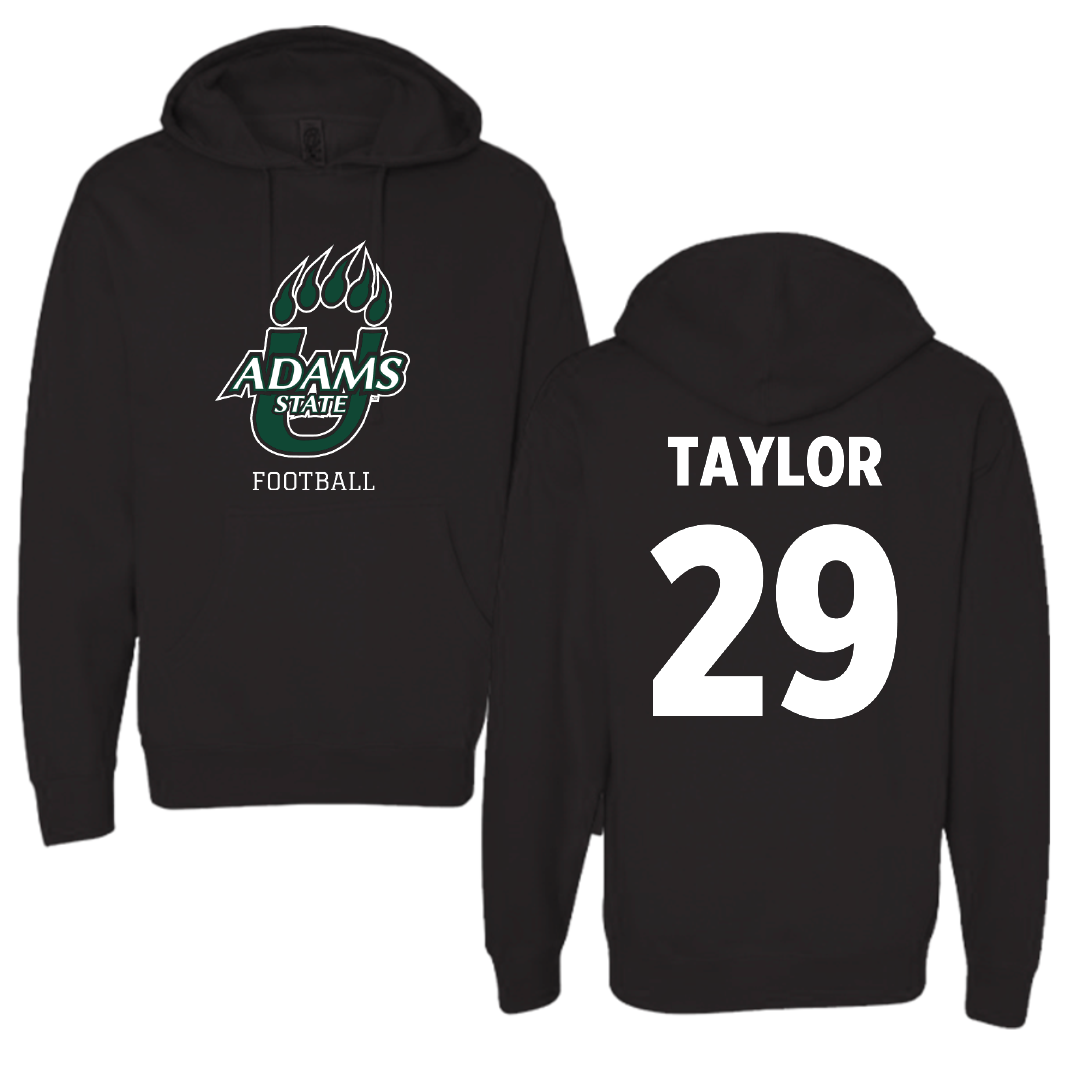 Adams State University Football Black Hoodie - #29 Roscoe Taylor