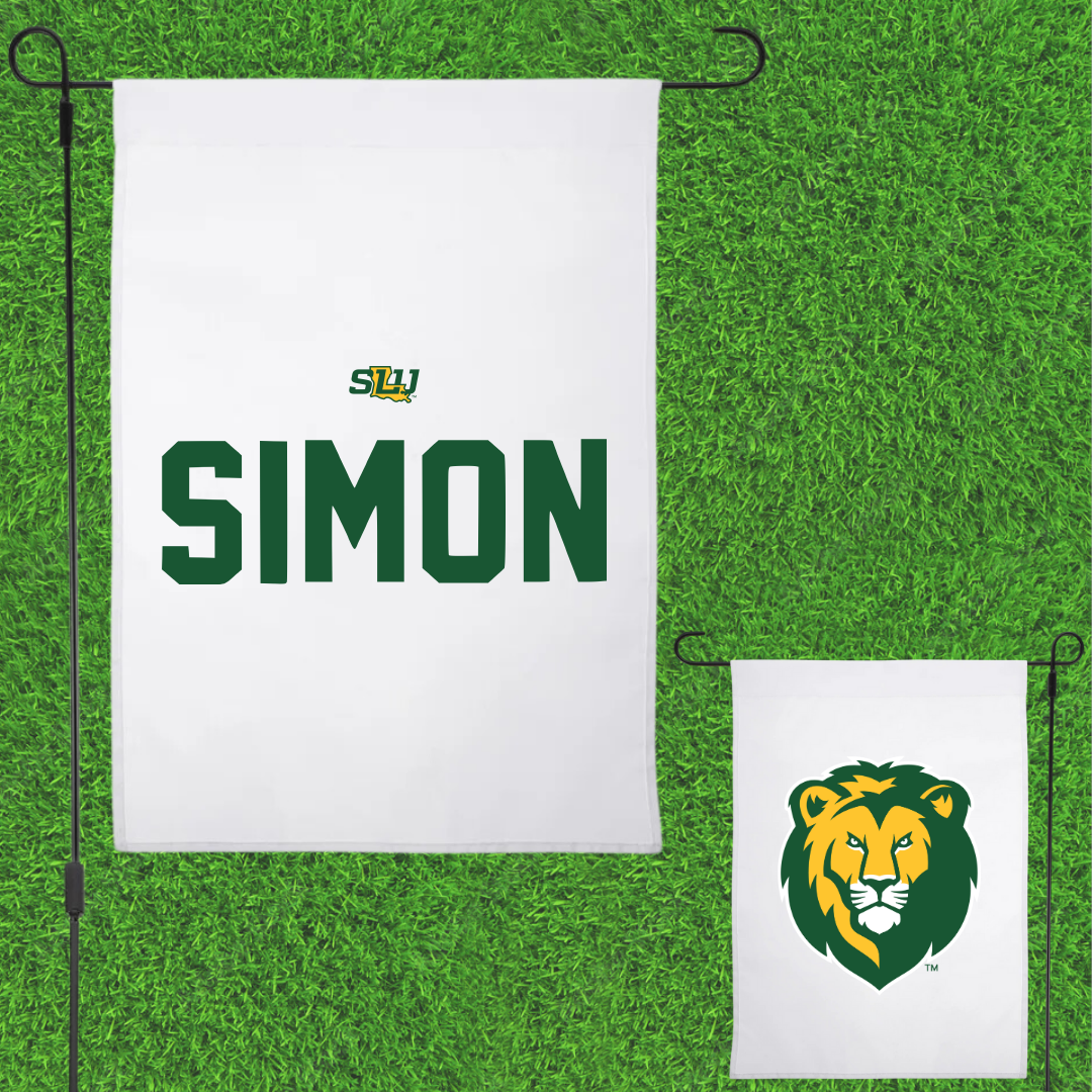 Southeastern Louisiana University TF and XC White Garden Flag - Brian Simon