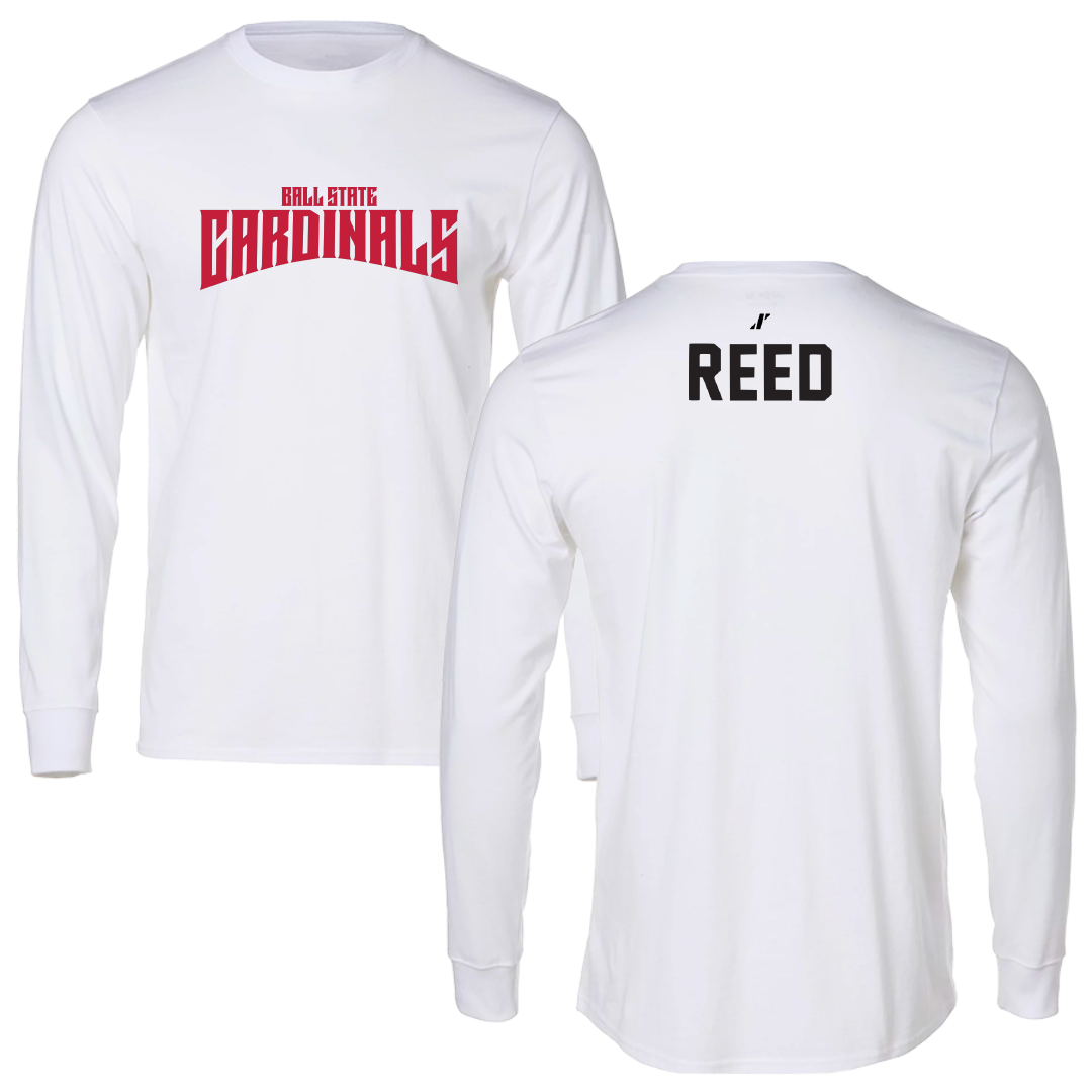 Ball State University Swimming & Diving White Classic Long Sleeve - Kenny Reed
