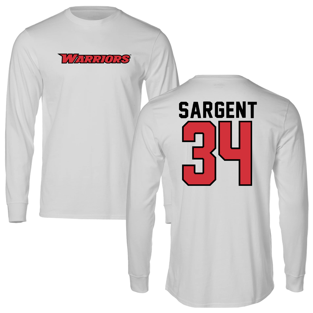 Stanislaus State Baseball Light Gray Warriors Performance Long Sleeve - #34 Austin Sargent