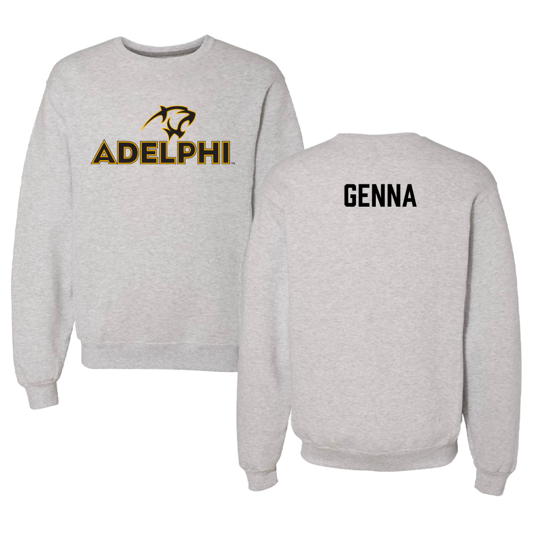 Adelphi University Swimming & Diving Gray Crewneck - Frank Genna