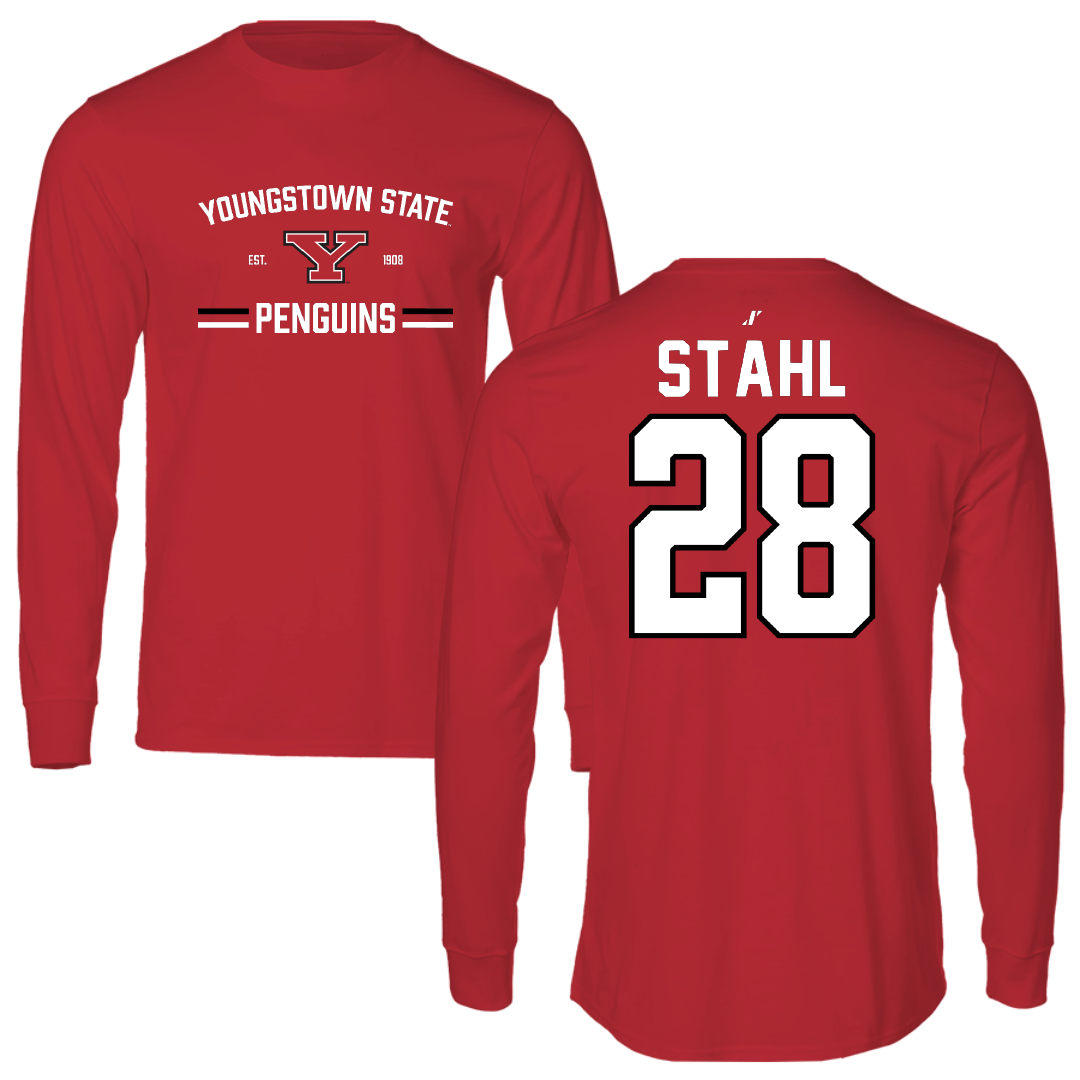Youngstown State University Lacrosse Red General Performance Long Sleeve - #28 Mia Stahl