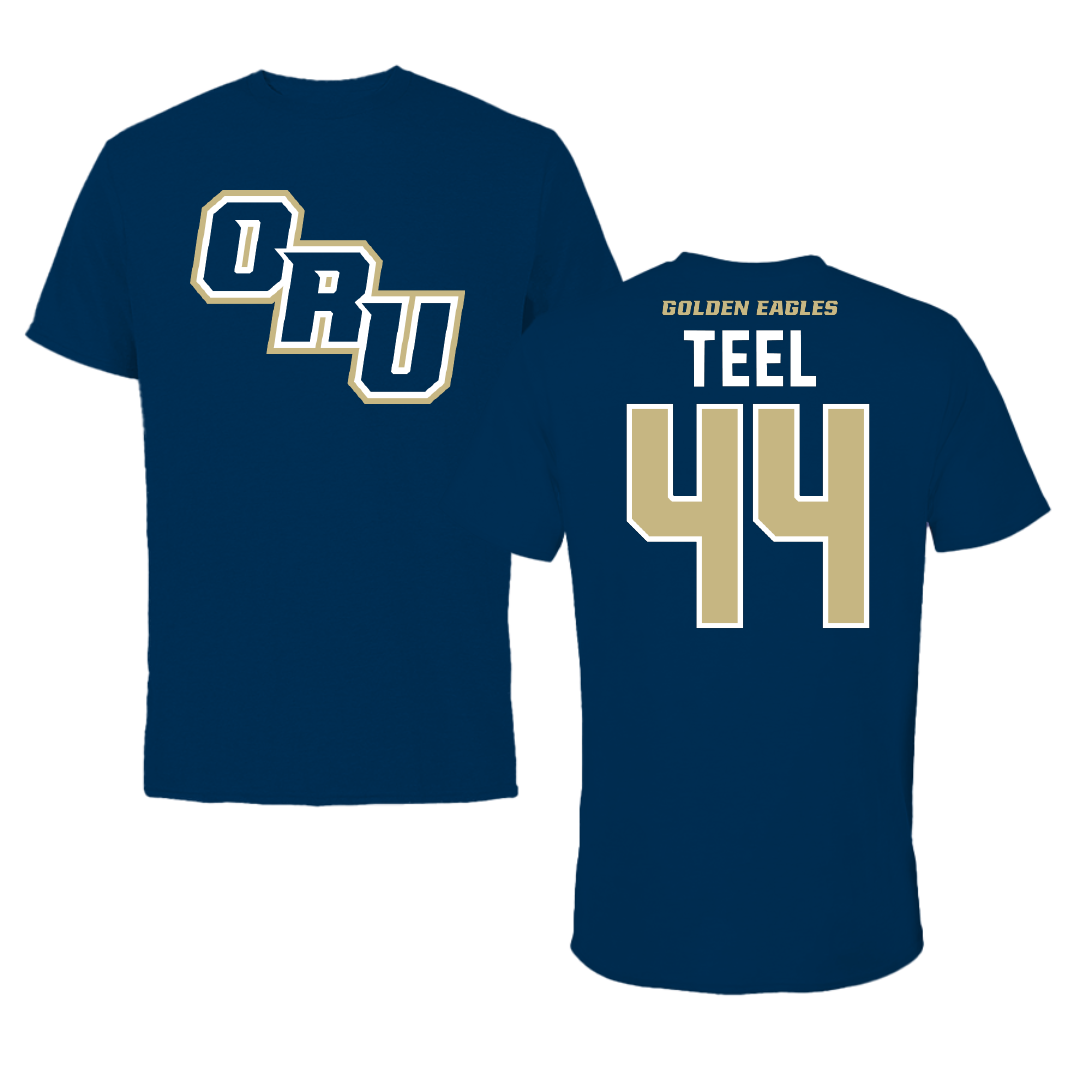 Oral Roberts University Baseball Navy Tee - #44 Easton Teel