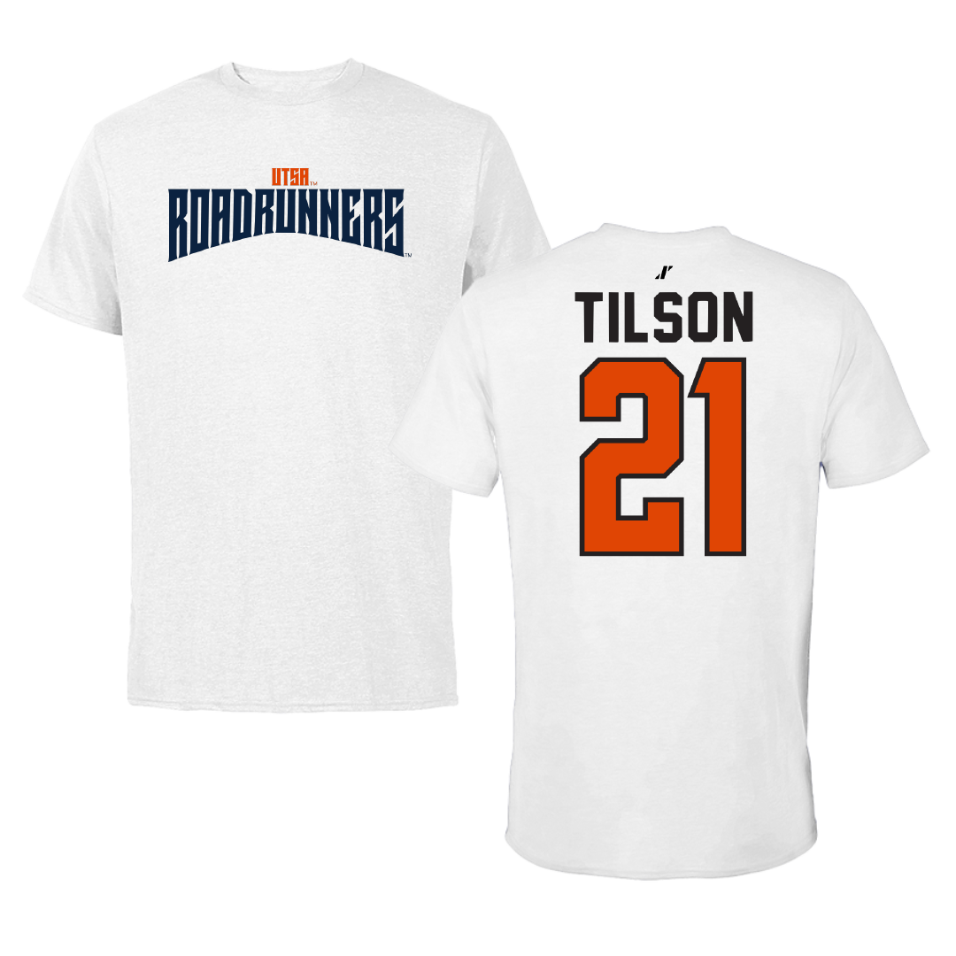 University of Texas at San Antonio Baseball White Classic Performance Tee - #21 Ty Tilson