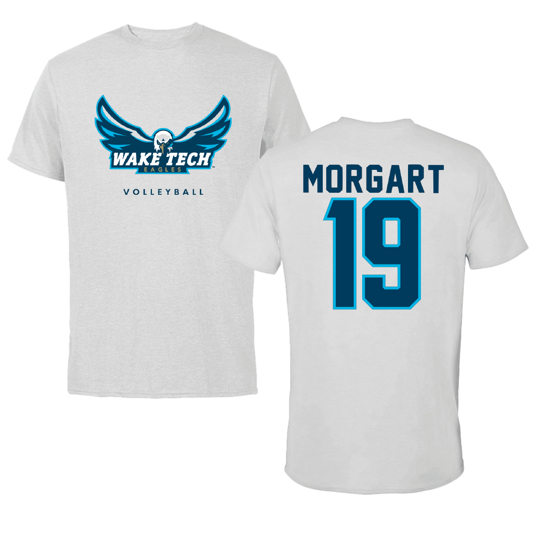 Wake Tech Community College Volleyball Light Gray Tee - #19 Hannah Morgart