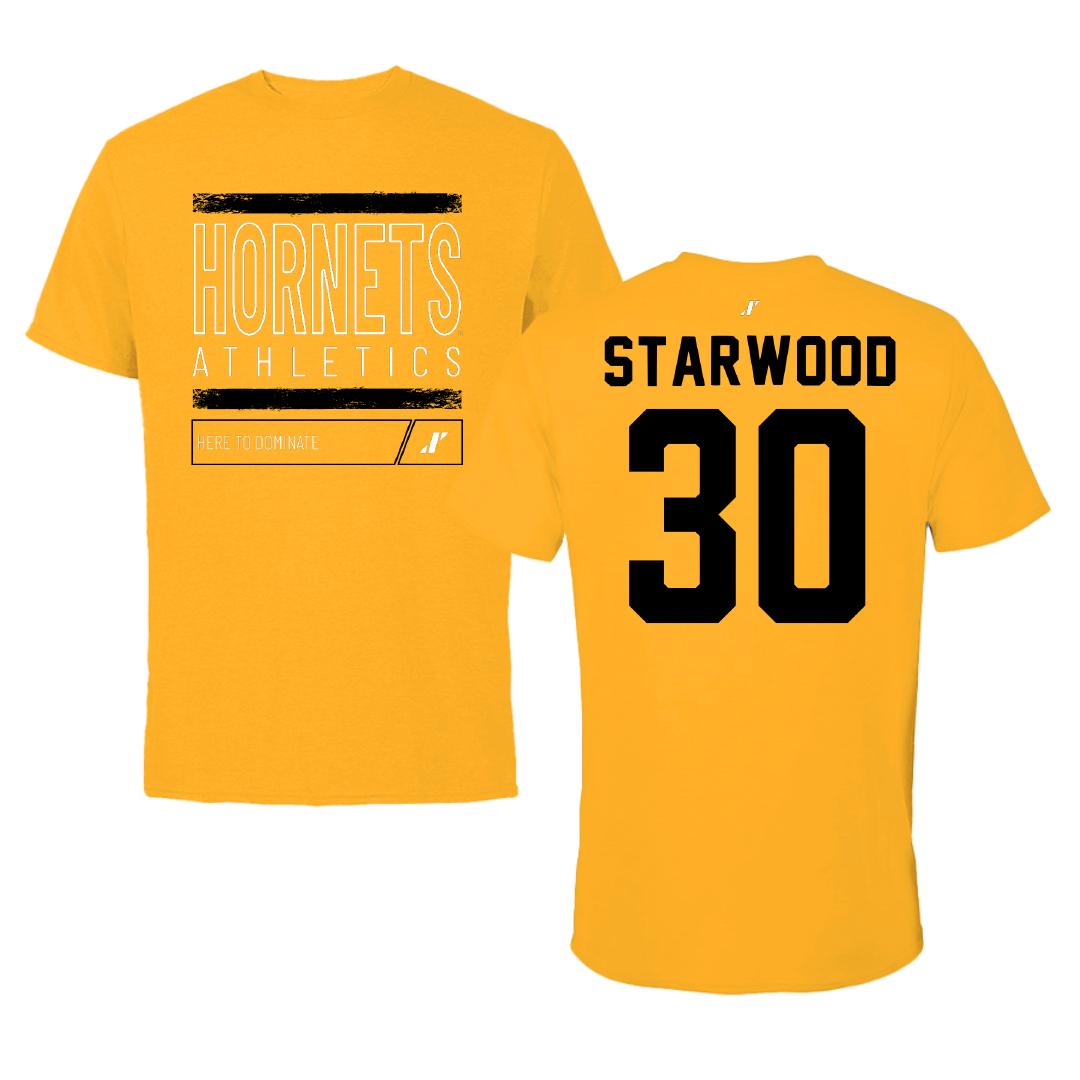 Alabama State University Soccer Gold Dominate Tee - #30 Lauryn Starwood